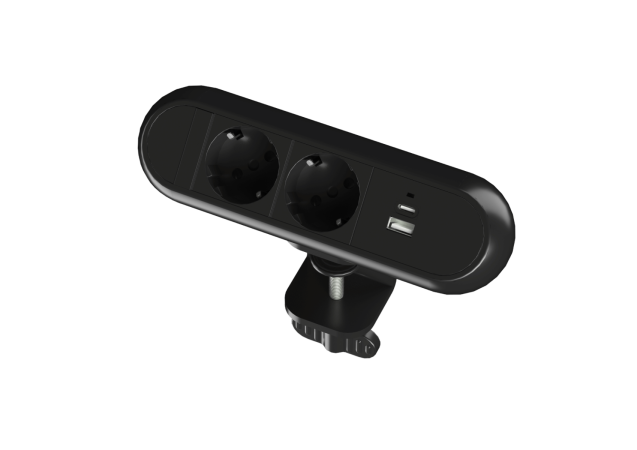 Clamp power socket