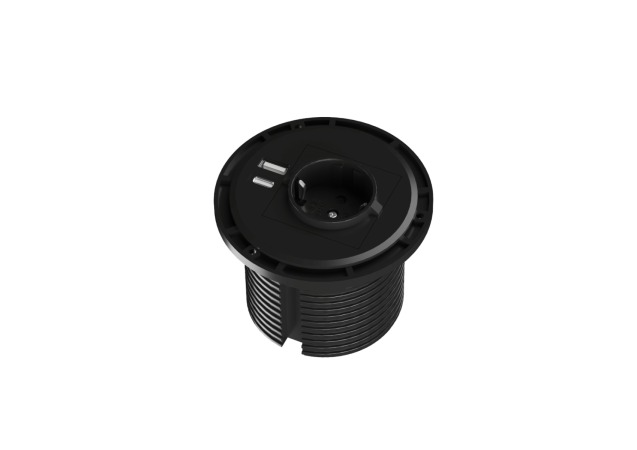 Round power socket
